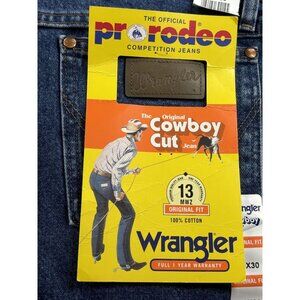 VTG Wrangler Mens Cowboy Cut Pro-Rodeo Competition Jeans 40x30 Deadstock NWT